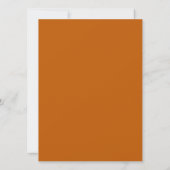 Trendy Niedlich Monogram Burnt Orange Save the Dat Einladung (Rückseite)