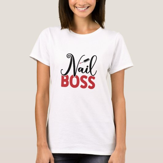 Trendy Niedlich Nail Boss Nail Salon T - Shirt (Vorderseite)