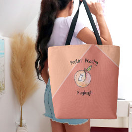 Trendy Niedlich Peach Summer Modern Kitschy Fun Na Tasche