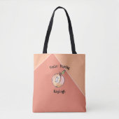 Trendy Niedlich Peach Summer Modern Kitschy Fun Na Tasche (Vorderseite)