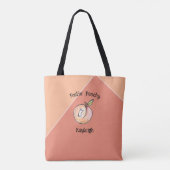 Trendy Niedlich Peach Summer Modern Kitschy Fun Na Tasche (Rückseite)