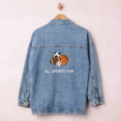 Trendy niedlich personalisierter Sportfan Jeansjacke (Hangar)