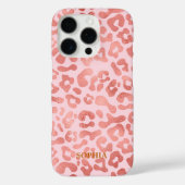 Trendy Niedlich Pink Leopard Muster Personalisiert Case-Mate iPhone Hülle (Rückseite)