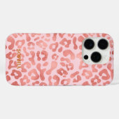 Trendy Niedlich Pink Leopard Muster Personalisiert Case-Mate iPhone Hülle (Rückseite (Horizontal))