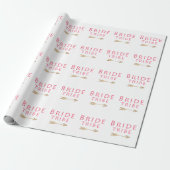 trendy niedlich rosa Braut Stamm Gold Pfeil Design Geschenkpapier (Ungerollt)