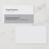 Trendy Niedlich Standard Gray White Business Card Visitenkarte (Vorne/Hinten)