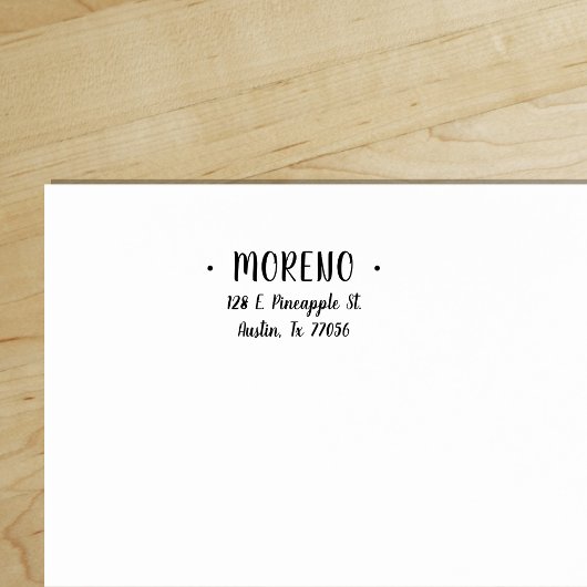 Trendy Niedlich Stylish Family Name Rücksendeadres Permastempel