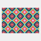 Trendy Niedlich Stylish farbenfrohe geometrische M Geschenkpapier Set (Vorderseite 2)