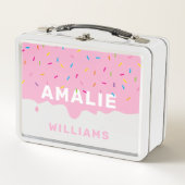 TRENDY niedlich Süßwaren Zuckerguss Tropfen Sprink Metall Brotdose (Vorderseite)