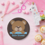 Trendy Niedlich Teddy Bear Boy Babydusche Pappteller (Party)