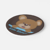 Trendy Niedlich Teddy Bear Boy Babydusche Pappteller (Schrägansicht)
