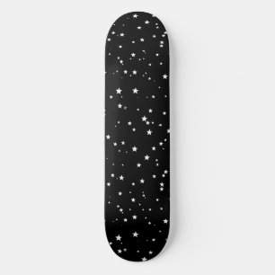 Trendy Niedlich Tiny White Stars auf Black Sky Skateboard
