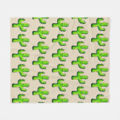 Trendy Niedlich Watercolor Cartoon Cactus Fleecedecke (Vorderseite (Horizontal))