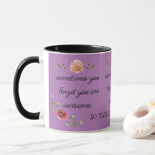 Trendy & Niedliche Blumen Sie sind Phantastischer Tasse (Mit Donut)
