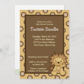 Trendy niedliche Dschungel-Löwe-12x18 Einladung (Vorne/Hinten)