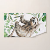 Trendy Niedlicher Faultier in einem Baum Badhandtuch Set (Handtuch)