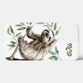 Trendy Niedlicher Faultier in einem Baum Case-Mate iPhone Hülle (Rückseite (Horizontal))