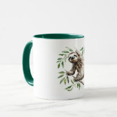 Trendy Niedlicher Faultier in einem Baum Tasse (Vorderseite Links)