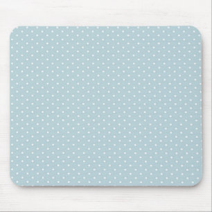 Trendy niedliches Girly blaues weißes Mousepad