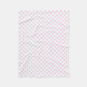 Trendy niedliches rosa weißes Polka-Punkt-Muster Fleecedecke (Vorderseite)