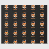 Trendy null Fox gegebener Phrase Emoji Cartoon Geschenkpapier (Flach)