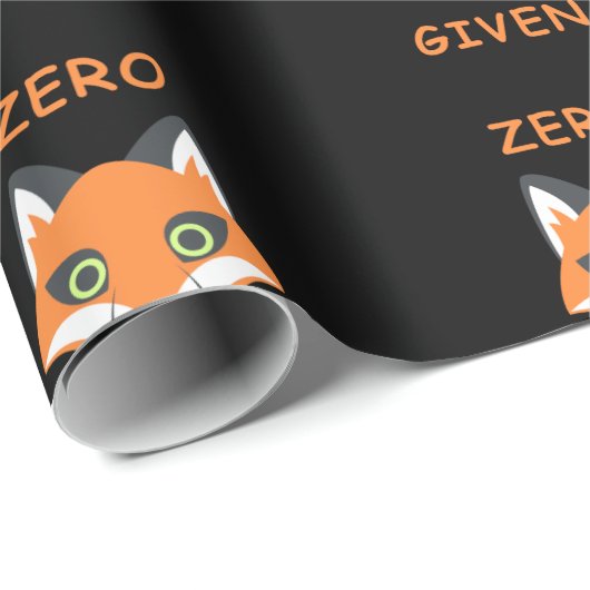 Trendy null Fox gegebener Phrase Emoji Cartoon Geschenkpapier (Rolleneckpunkt)