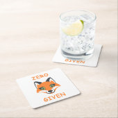 Trendy null Fox gegebener Phrase Emoji Cartoon Rechteckiger Pappuntersetzer (Vor Ort)