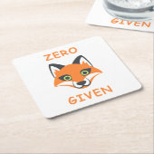 Trendy null Fox gegebener Phrase Emoji Cartoon Rechteckiger Pappuntersetzer (angewinkelt)