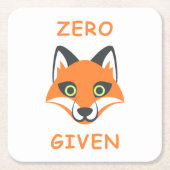 Trendy null Fox gegebener Phrase Emoji Cartoon Rechteckiger Pappuntersetzer (Vorderseite)