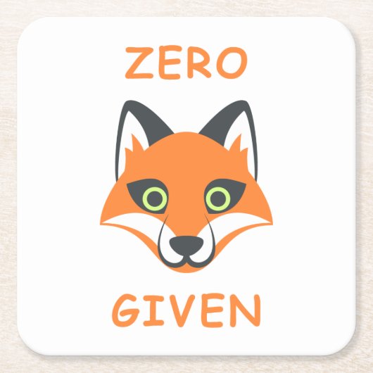 Trendy null Fox gegebener Phrase Emoji Cartoon Rechteckiger Pappuntersetzer (Vorderseite)
