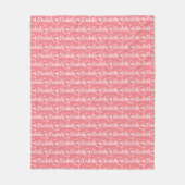 Trendy Nurse Personalisiert Calligraphy Name Pink Fleecedecke (Vorderseite)