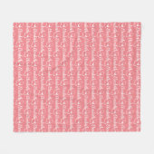 Trendy Nurse Personalisiert Calligraphy Name Pink Fleecedecke (Vorderseite (Horizontal))