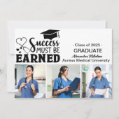 Trendy Nursing School Graduate 3 Fotos Ankündigung (Vorderseite)