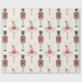 Trendy Nutcracker and Ballerina ballet dancer Geschenkpapier (Flach)