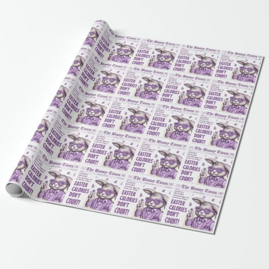 Trendy Oaster Bunny Gift Wrap, Custom Newspaper Geschenkpapier (Ungerollt)