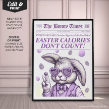 Trendy Oaster Bunny Newspapier, Osterdekorationen