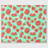 Trendy Obstmuster. Artistic Watermelon Backgrou Geschenkpapier (Flach)
