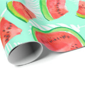 Trendy Obstmuster. Artistic Watermelon Backgrou Geschenkpapier (Rolleneckpunkt)