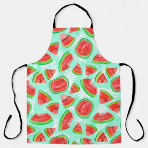 Trendy Obstmuster. Artistic Watermelon Backgrou Schürze