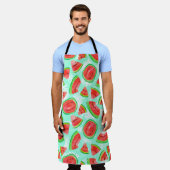 Trendy Obstmuster. Artistic Watermelon Backgrou Schürze (Getragen)