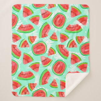 Trendy Obstmuster. Artistic Watermelon Backgrou Sherpadecke