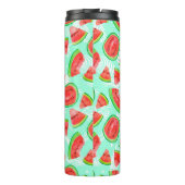 Trendy Obstmuster. Artistic Watermelon Backgrou Thermosbecher (Rückseite)