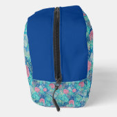 Trendy Ocean Türkise Tropical Cornflakes Wasserfar Waschbeutel (Rechts)