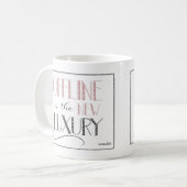 Trendy Offline ist die New Luxury Tasse mit Name (Vorderseite Links)