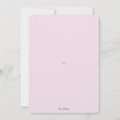 Trendy Oh Baby Magnolia Lila Blush Baby Dusche Einladung (Rückseite)