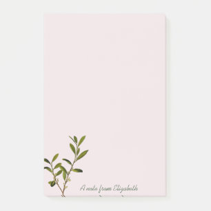 Trendy Olive Branch - Personalisiert Post-it Klebezettel