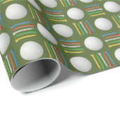 Trendy Olive Green Golf Ball und T-Shirt Gift Geschenkpapier (Rolleneckpunkt)