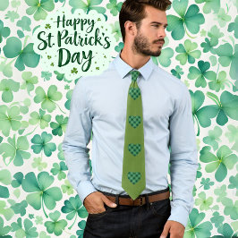 Trendy Olive Green mit Herzmuster Krawatte