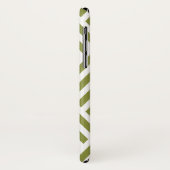 Trendy Olive Green Monogram Diamond Muster Case-Mate iPhone Hülle (Hinten/Links)