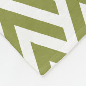 Trendy Olive Green Monogram Diamond Muster Fleecedecke (Ecke)